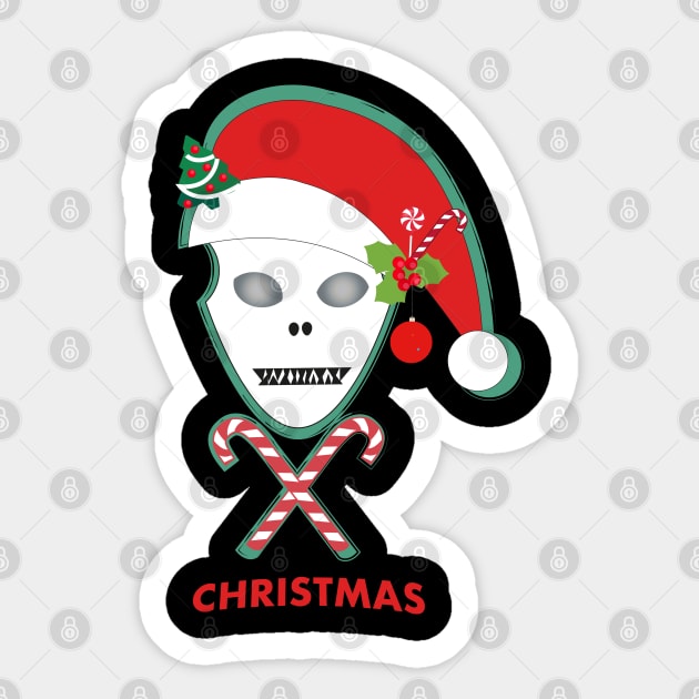 Christmas skull Sticker by GULSENGUNEL